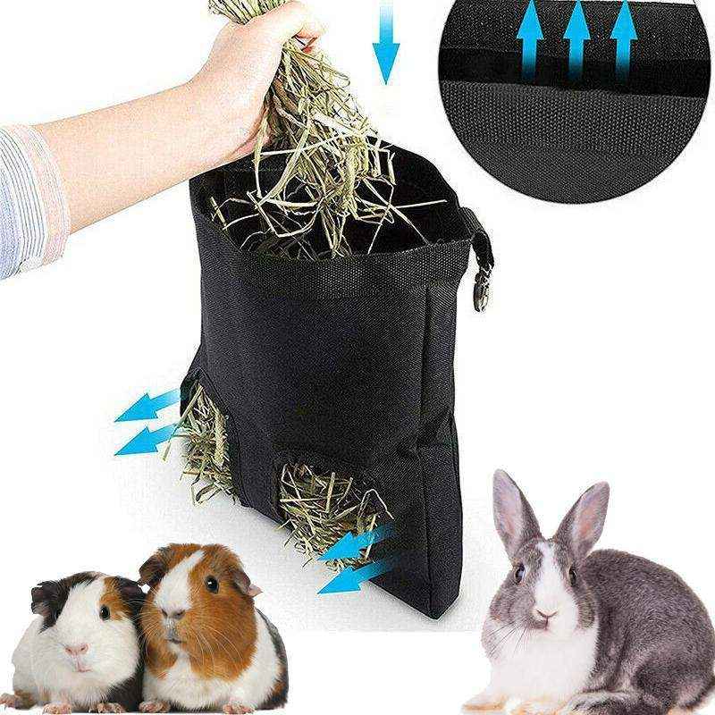 Efficient Rabbit Hay Feeder Bag for Tidy Feeding