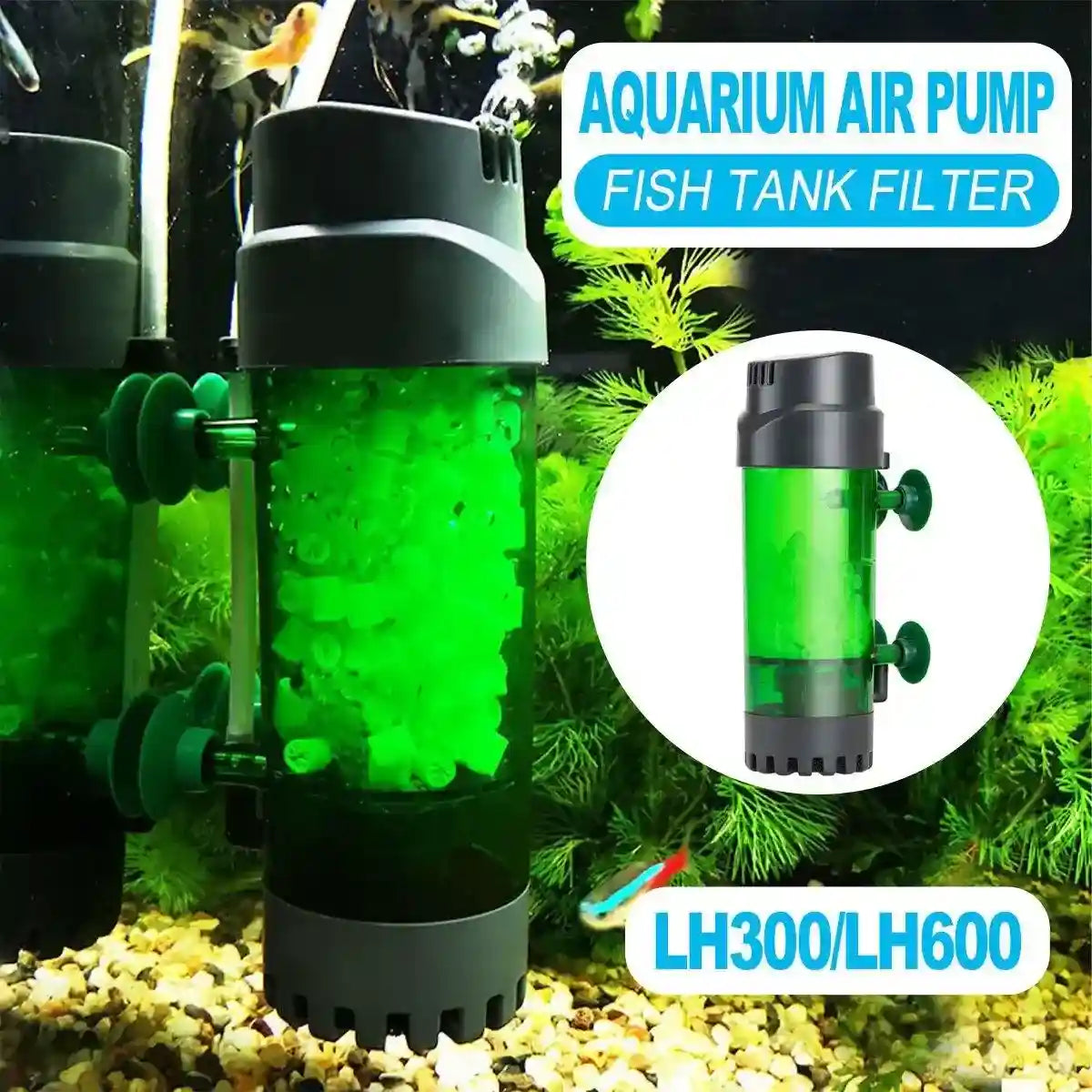 Advanced Internal Aquarium Filter Dual Filtration for Freshwater & Saltwater Tanks