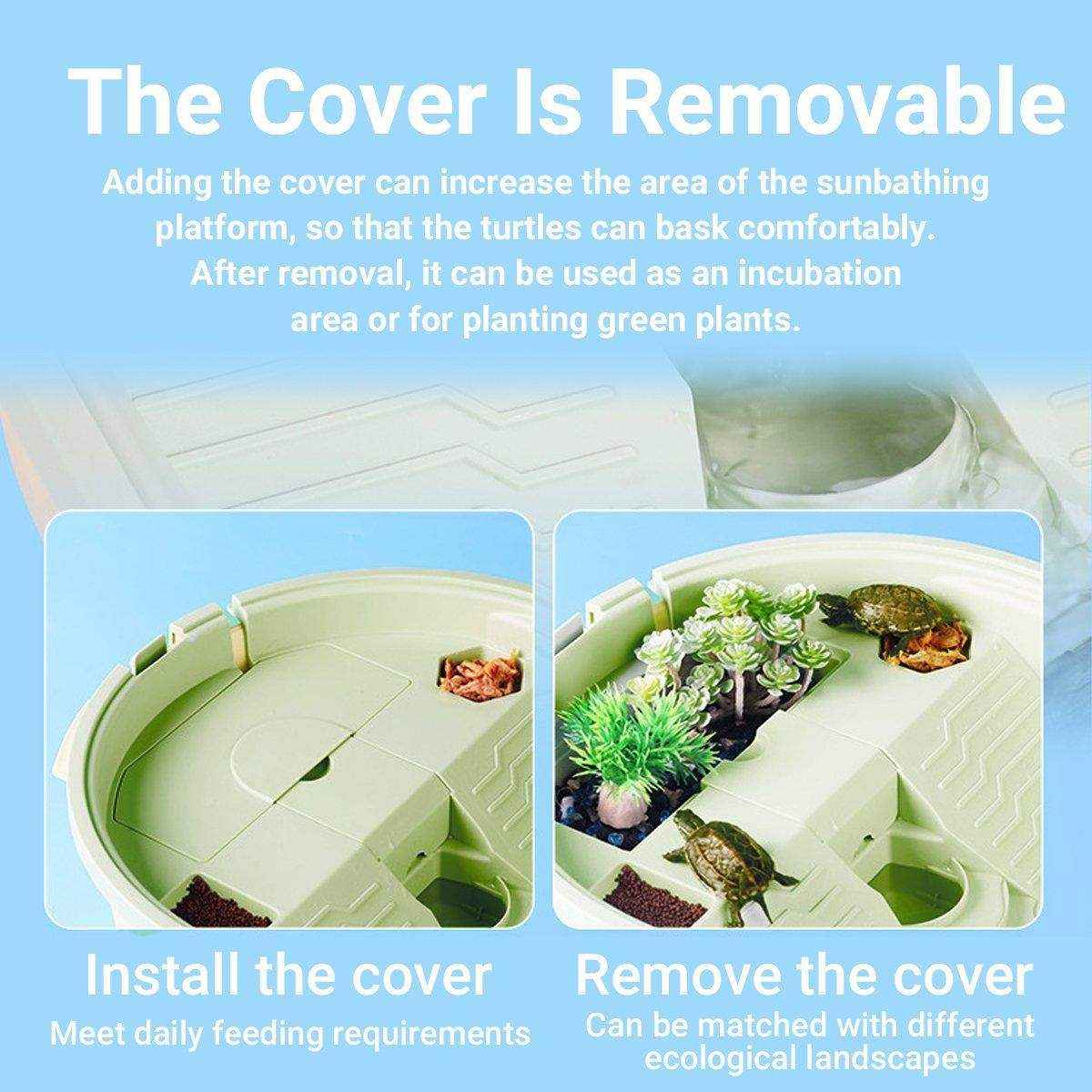 Special Tortoise Tank for Household Use Small Plastic Imitation Climbing Table with Sunstand