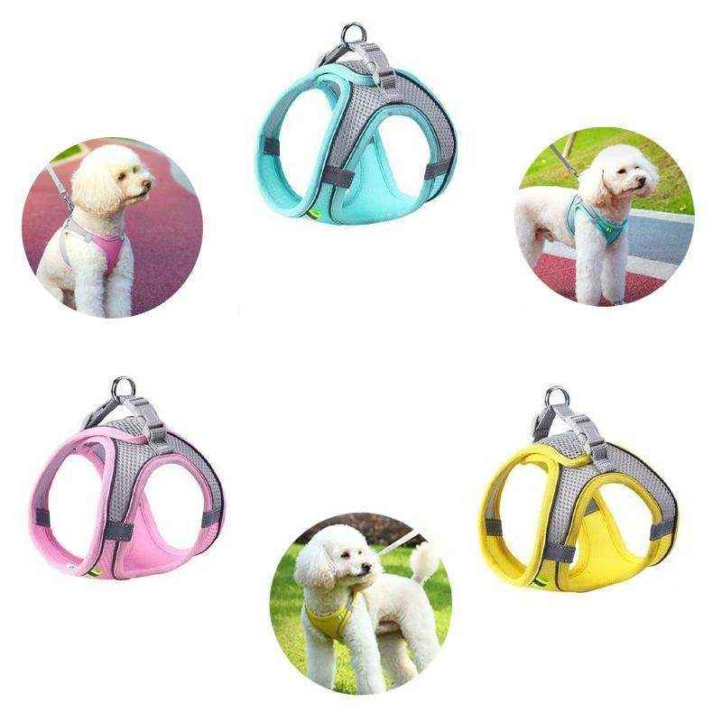 Pet Dog Harness Adjustable Reflective Breathable Outdoor Collars Strap Cat Leash