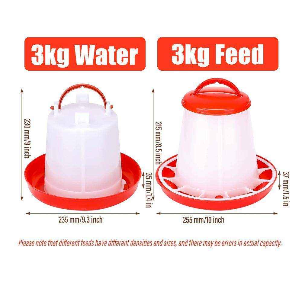 Efficient Poultry Feeding Set with Automatic Chicken Feeder & Drinker