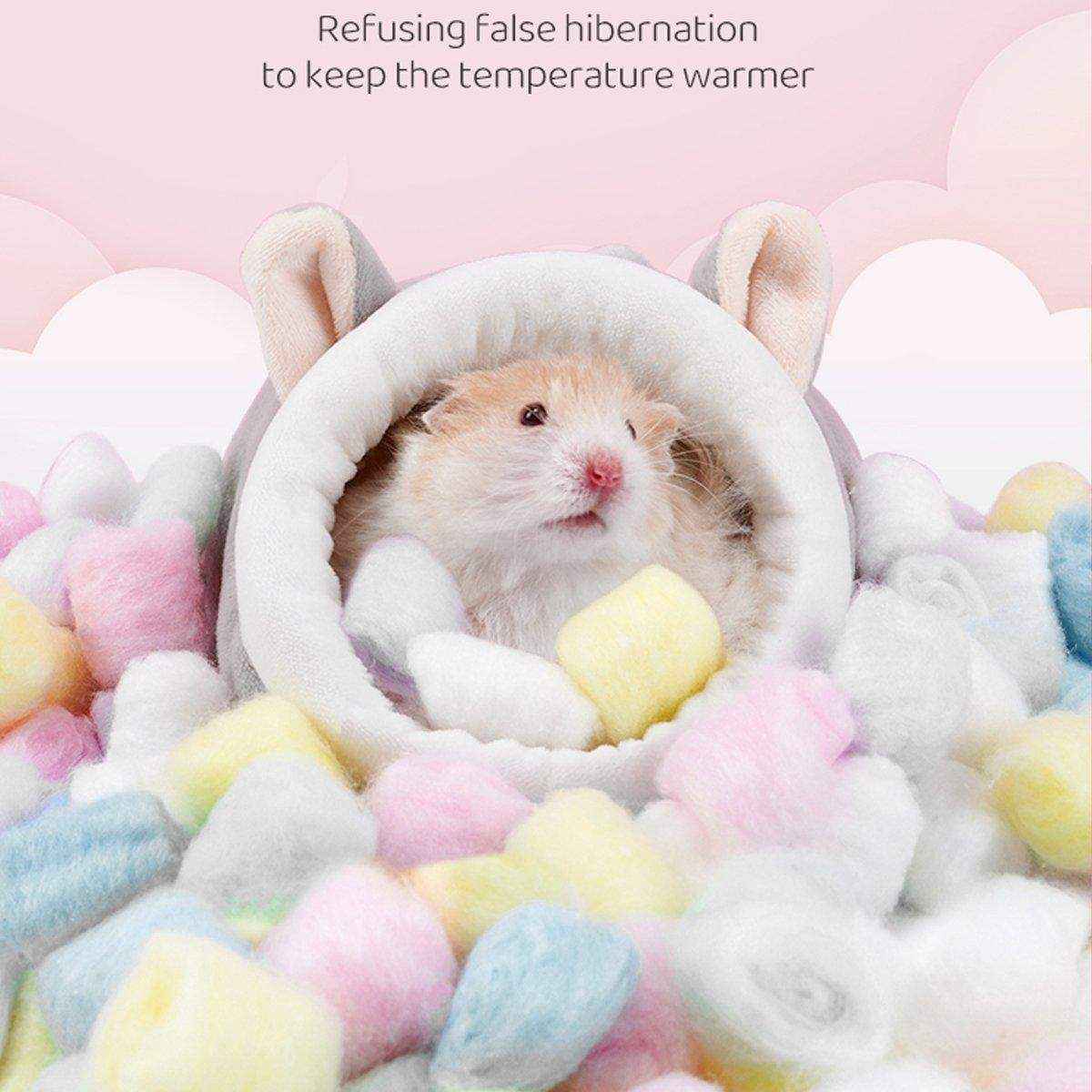 5pcs Hamster Rabbit Winter Cotton Balls Quilt Toys Nest Accessories Warm Bedding