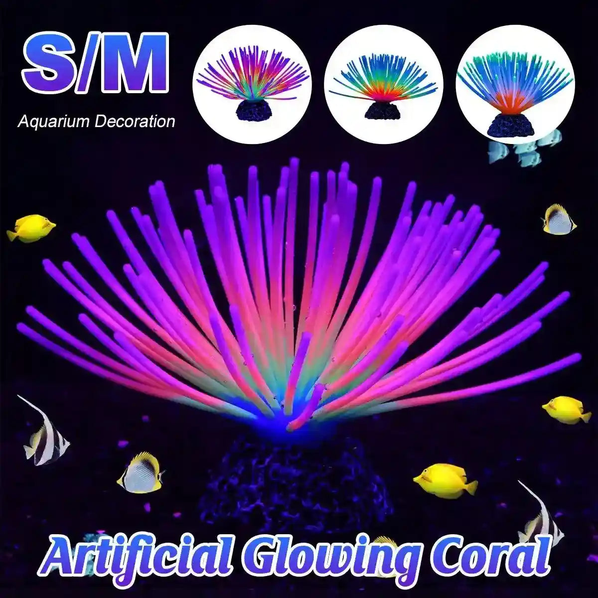 Aquarium Fish Tank Decor Simulation Coral Lotus Aquatic Plants Vibrant Ornament