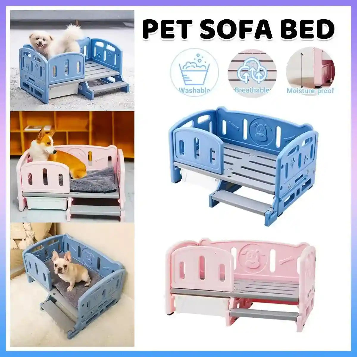 Comfortable Dog Bed Pet Sofa Cushion Elevated Dog Bed