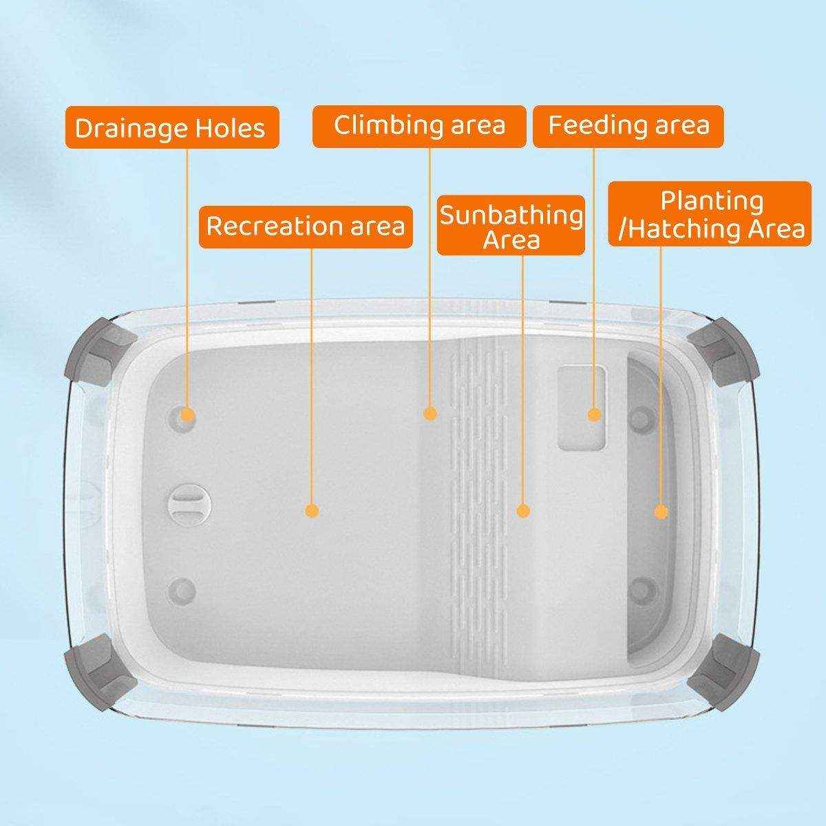 Luxury Turtle Tank - High-Walled Amphibious Habitat