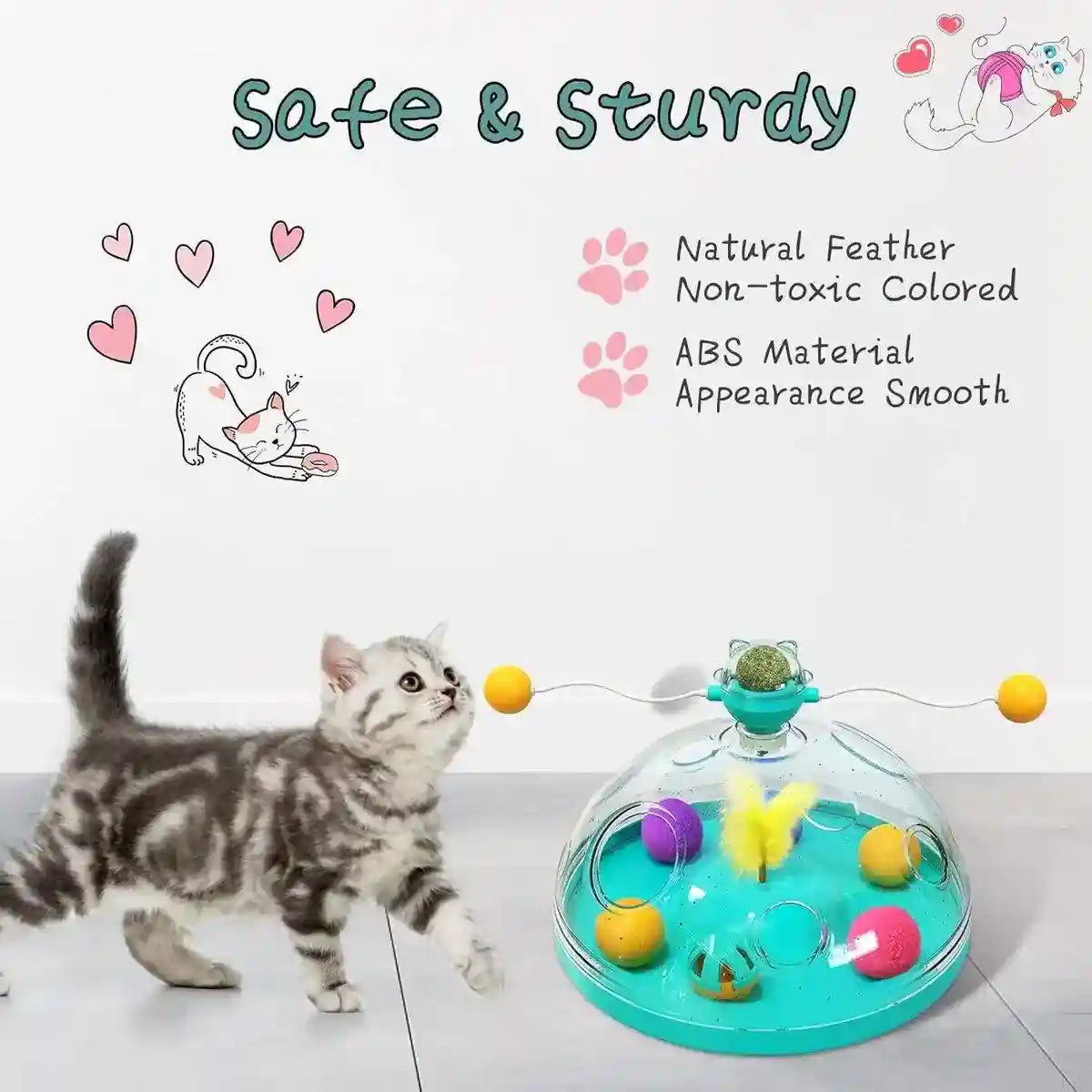 Interactive Windmill Catnip Toys for Indoor Cats Engaging & Fun Playtime