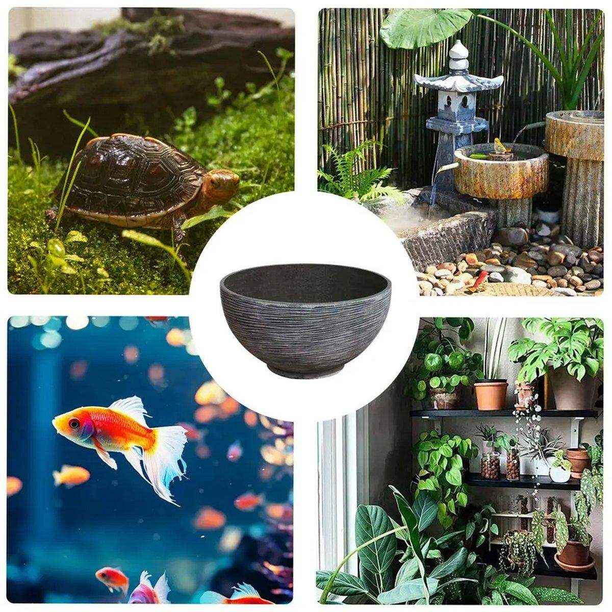 Ancient-Style Resin Fish Tank Bowl