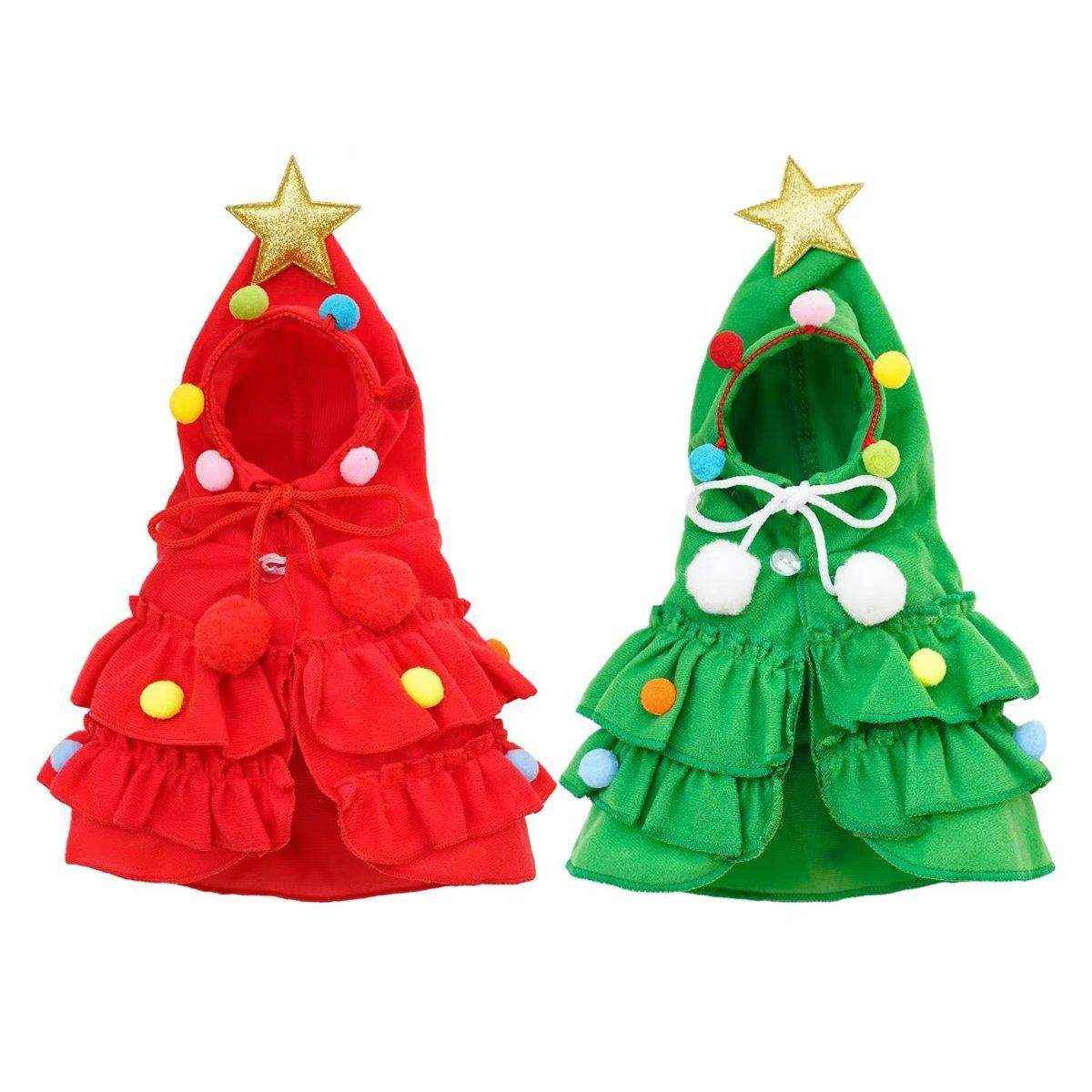 Christmas Pet Clothes Two-color Cape Pet Cape Shawl Dog Transformation Outfit