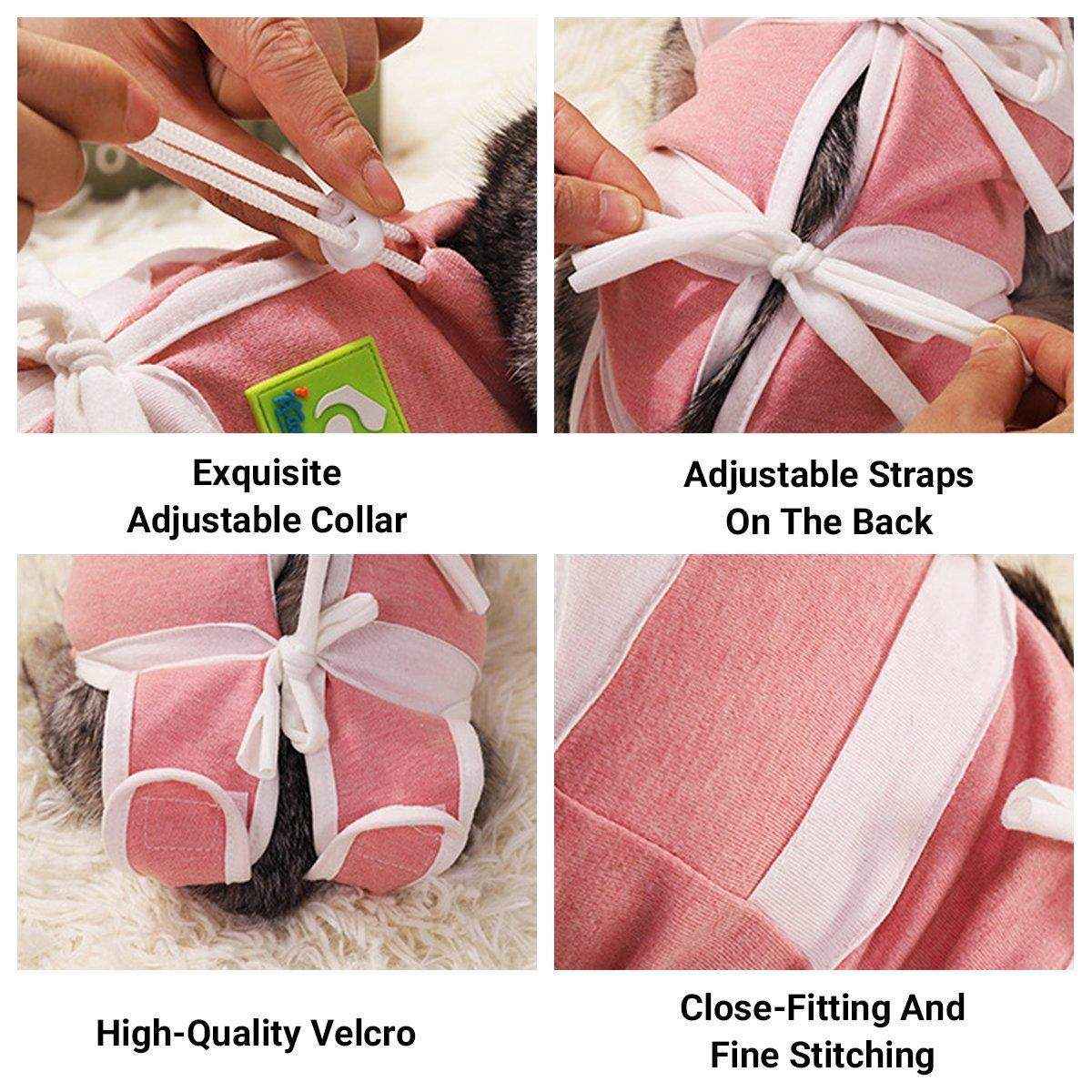 Breathable Anti-Slip Anti-Scratch Pet Neutering Recovery Suit for Cats and Dogs