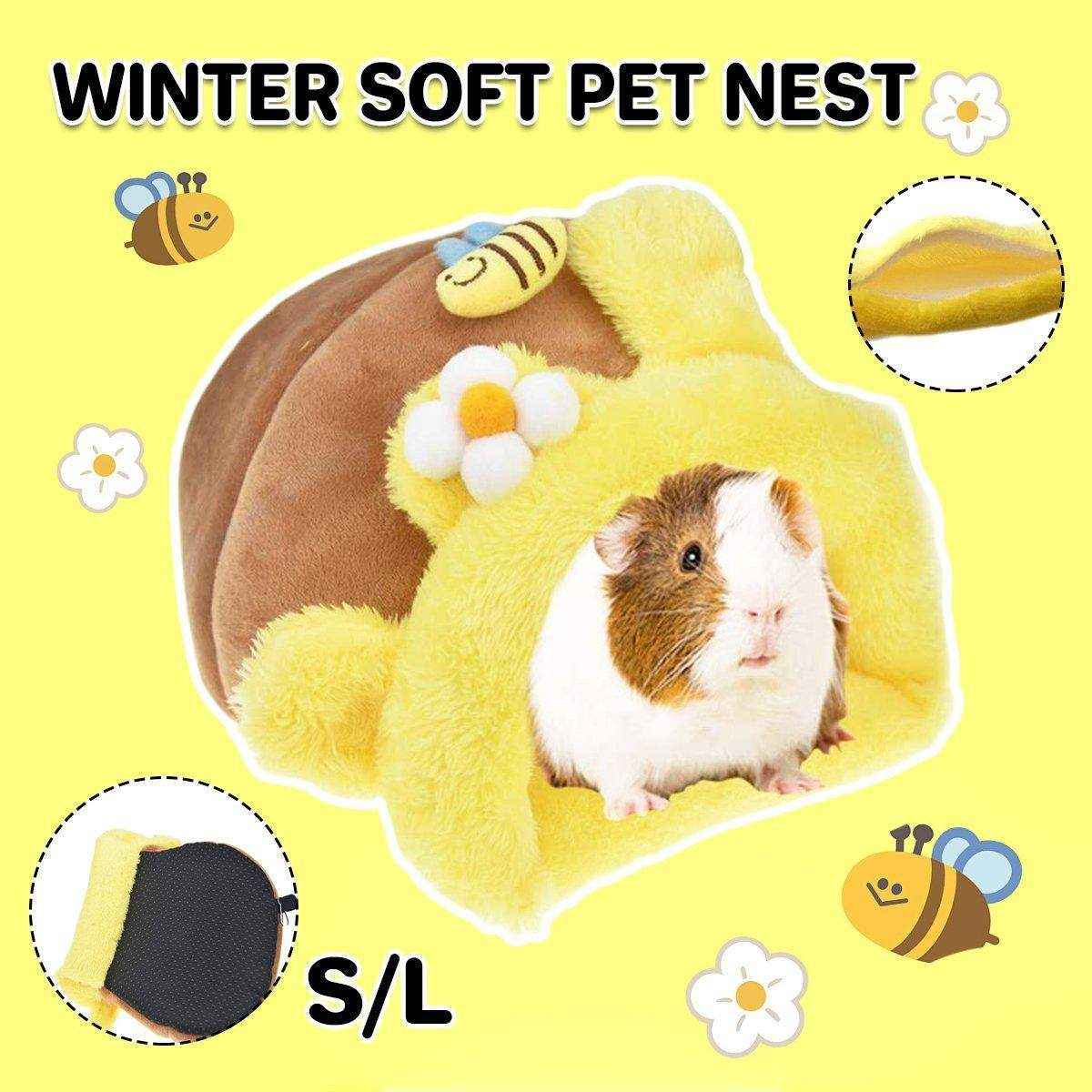 Small pet house for hamsters and birds, honeypot design, warm and durable.