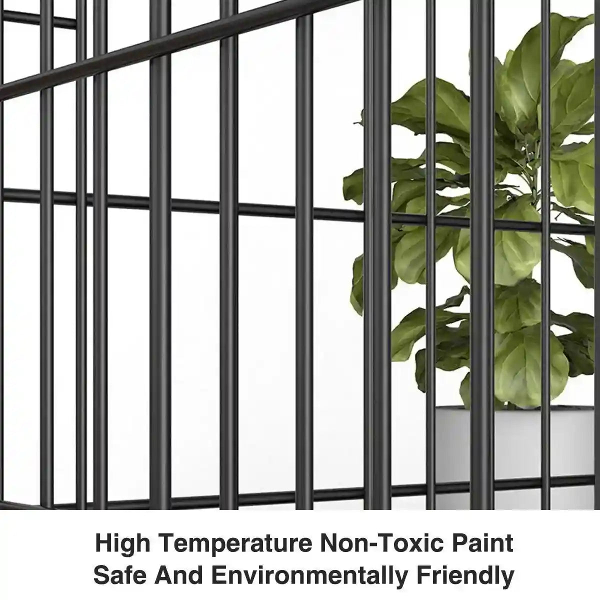 Foldable Iron Dog Cage Durable & Spacious Crate with Pull-Out Tray