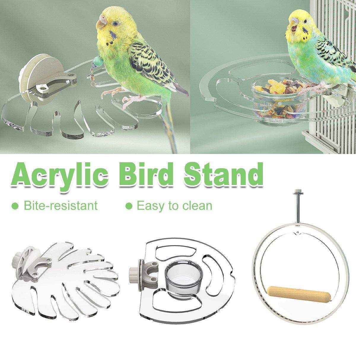 Premium Acrylic Bird Stand Parrot Stand Bird Toys