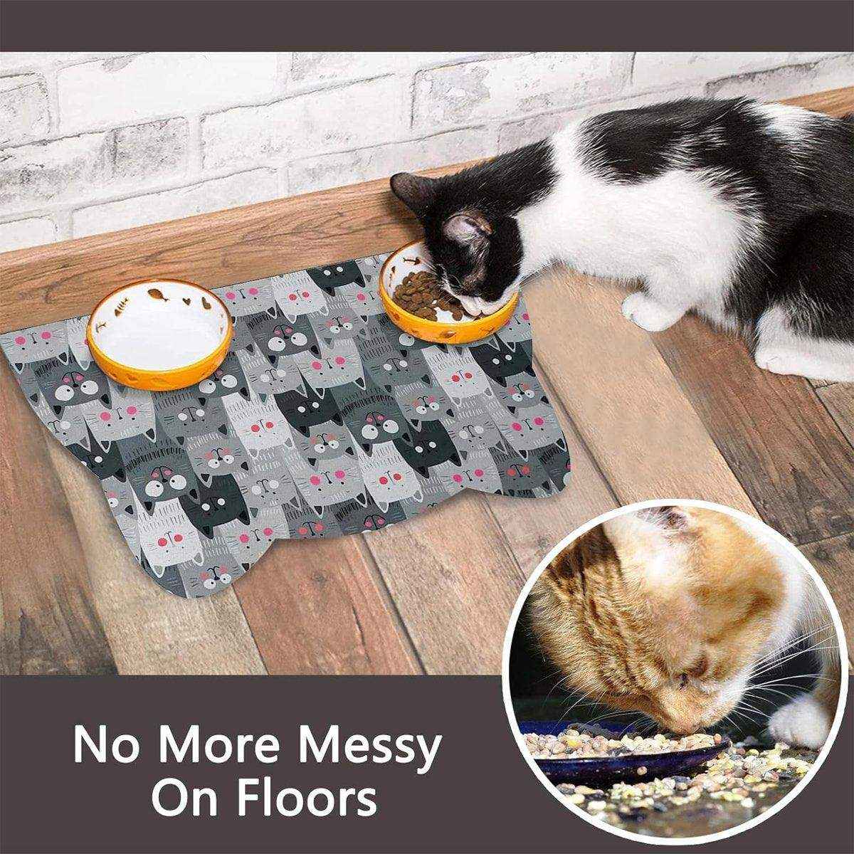 Pet Feeding Mat Non-Slip Waterproof Silicone Meal Mat for Pets