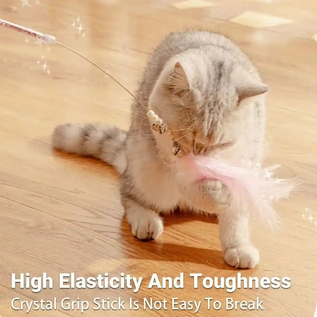 Pet Supplies Cat Toy Cat Tease Stick Self-playing Bell Fairy Stick