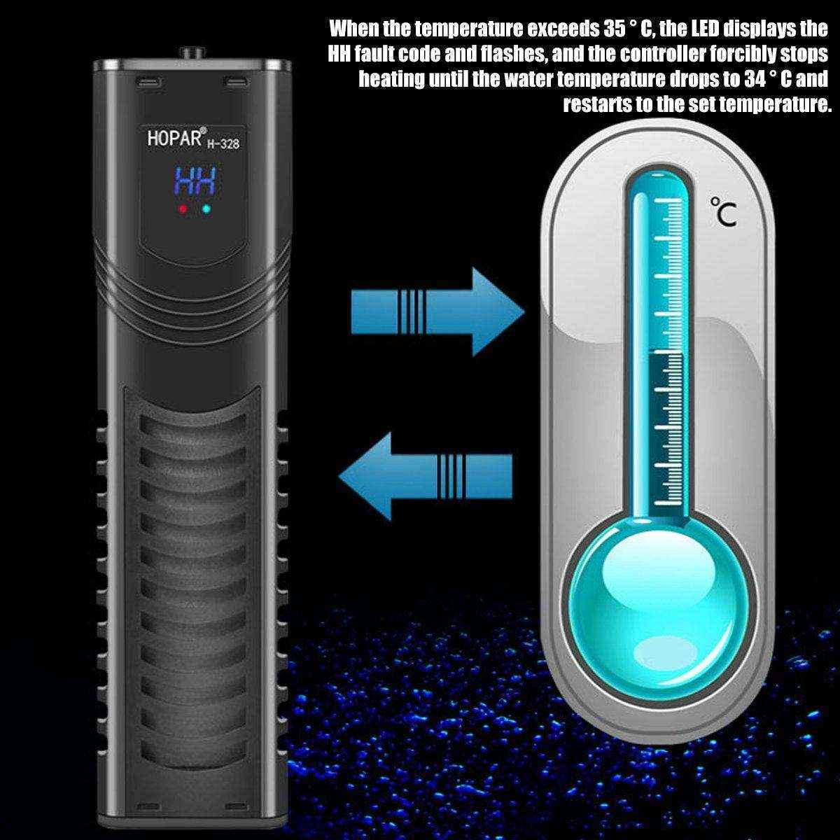 Submersible Aquarium Heater Rod Intelligent Temperature Control with LED Display