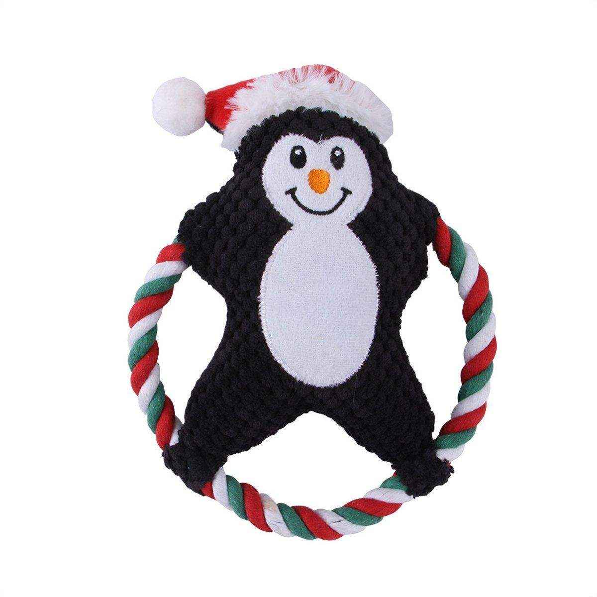 Pet Christmas Plush Toy - Festive Dog Bite Companion