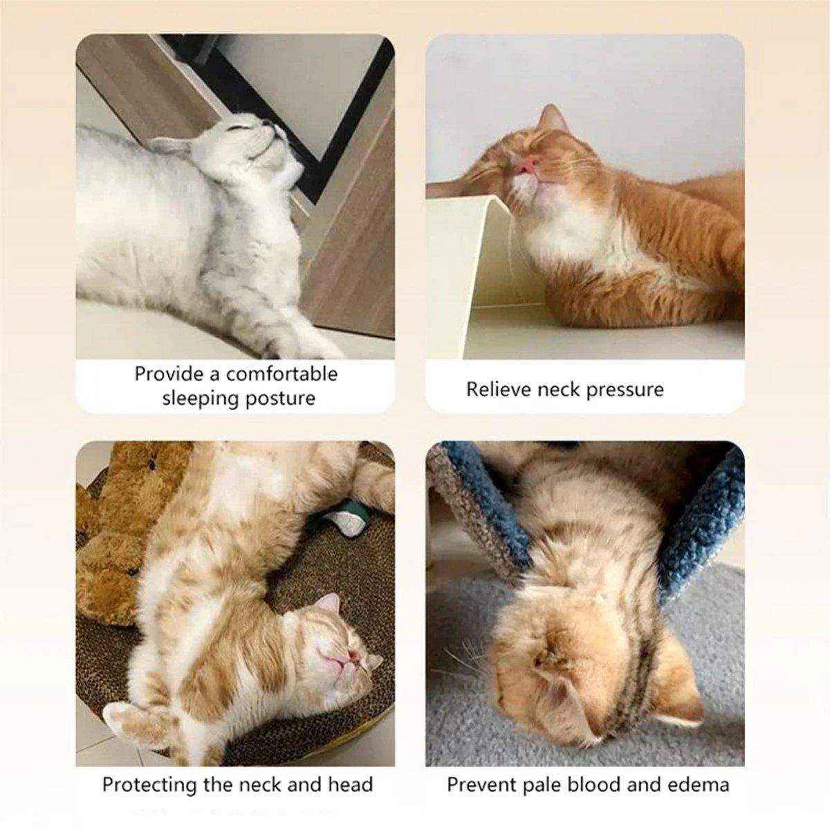 Dog Pet U Shaped Pillow Cartoon Breathable Cat Sleeping Cushion