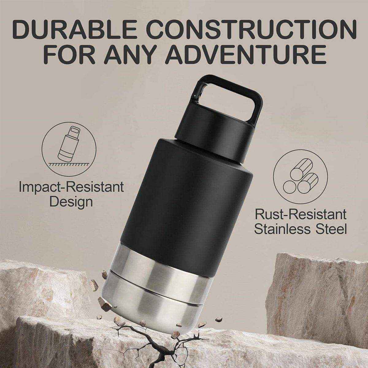 Stainless Steel Pet Thermos Portable Hydration & Food Bowl for Pets