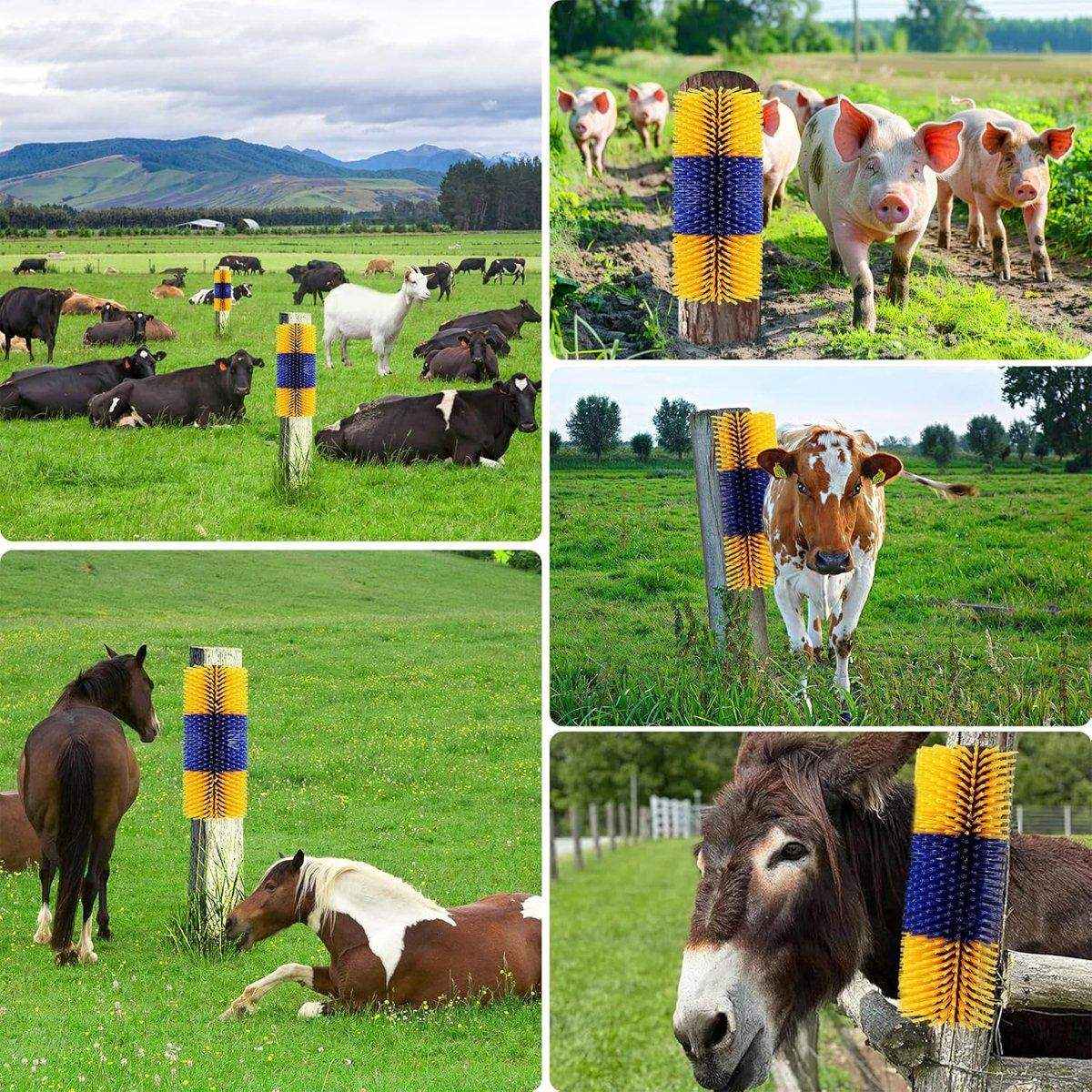 Multifunctional Livestock Brush Nylon Bristles for Horses Cows & Goats