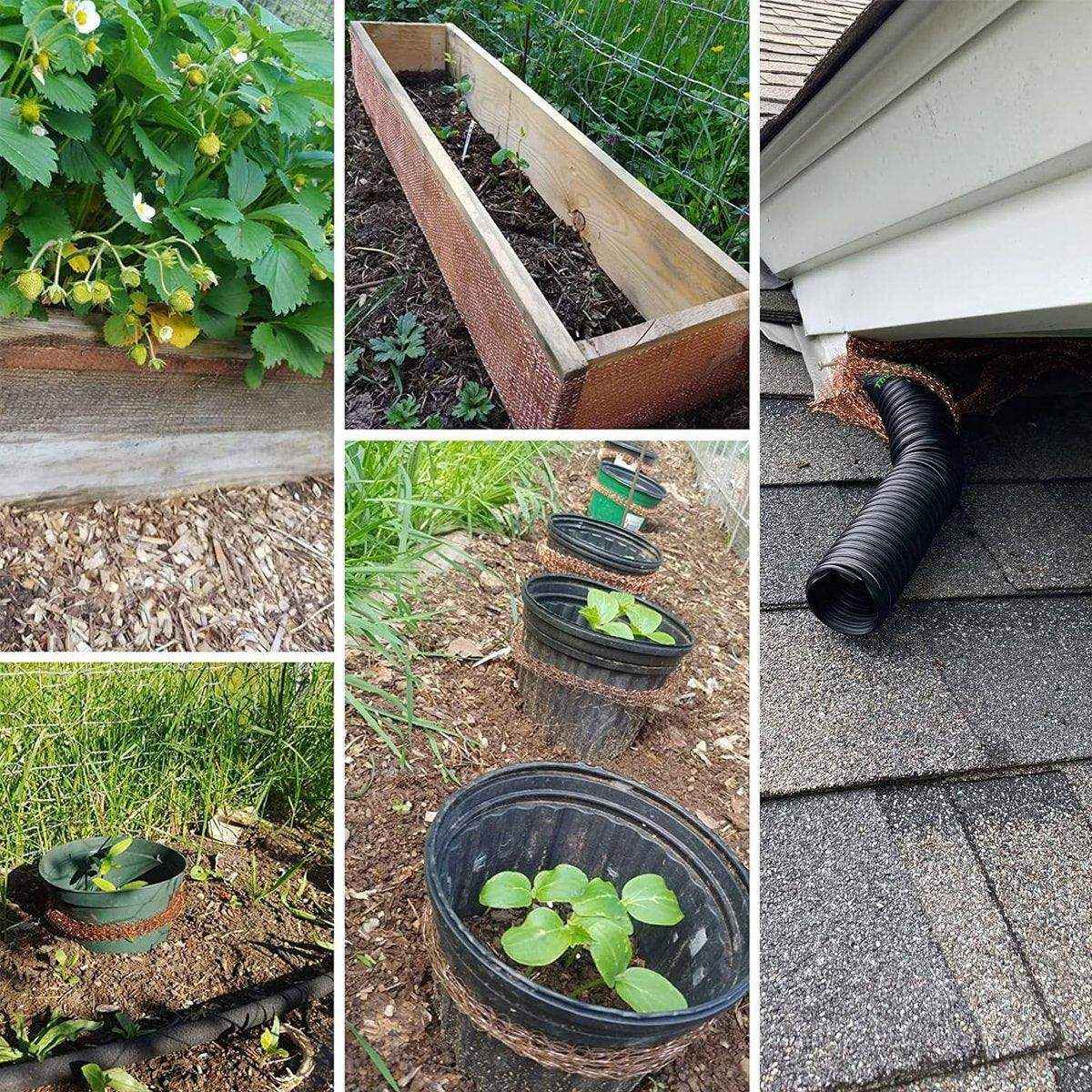 Woven Copper Mesh Roll 15cm x 6m for Gardening Pest Control