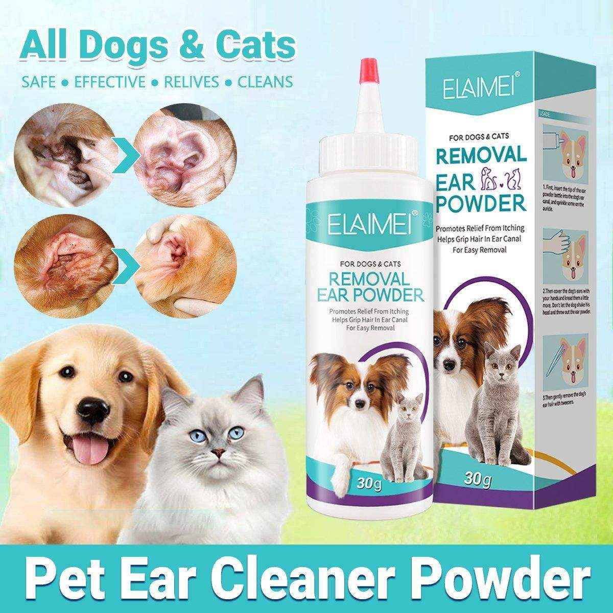 Pet Ear Cleaner Powder for Dogs and Cats