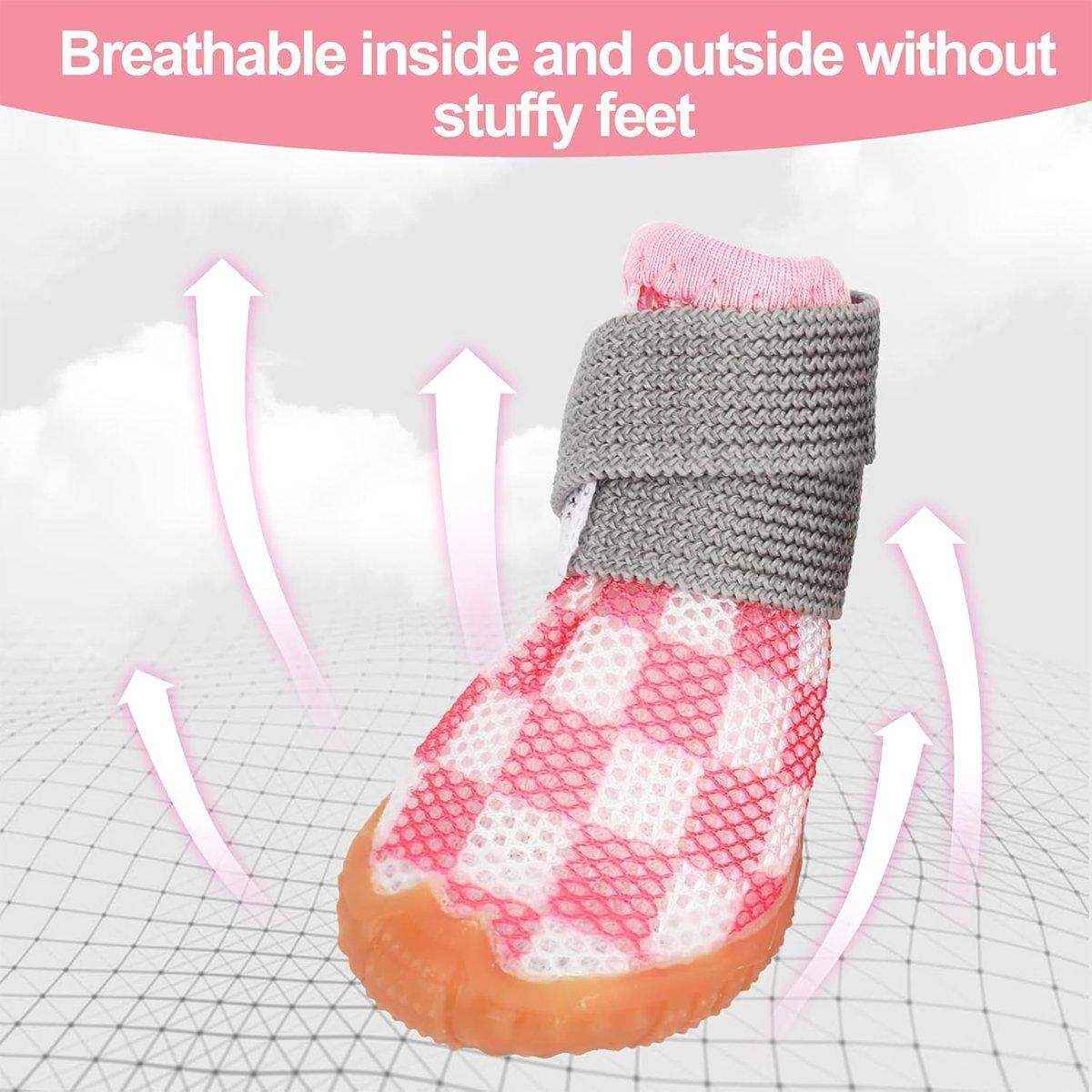Puppy Net Shoes Upgraded Breathable Sandwich Thickened Mesh Dog Shoes