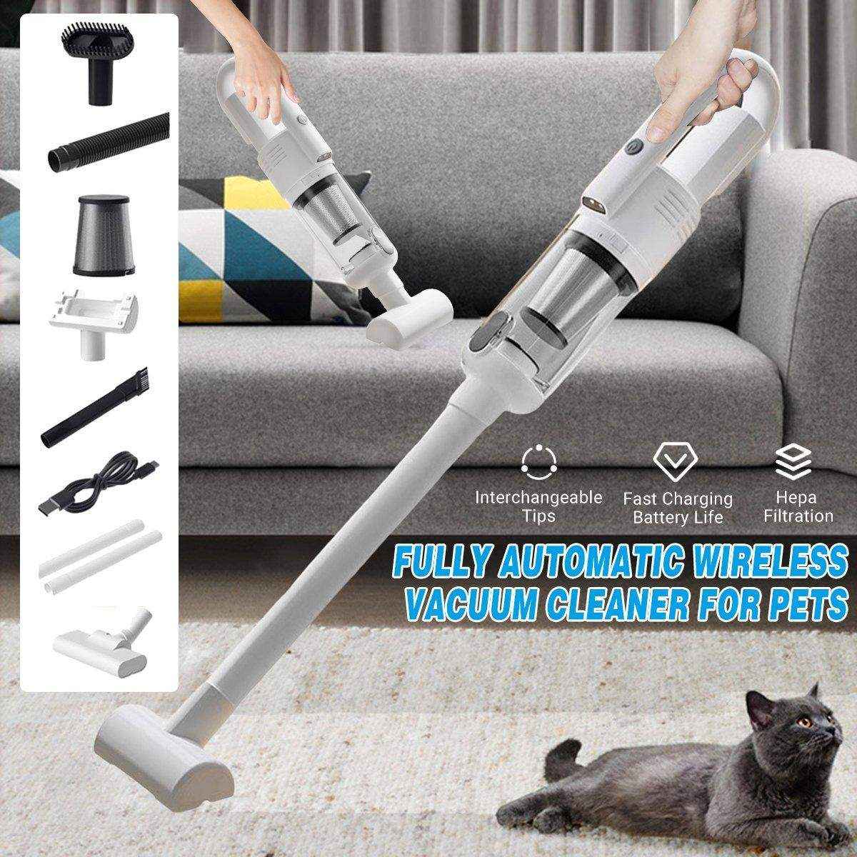 Fully Automatic Wireless Vacuum Cleaner for Pets Powerful & Portable