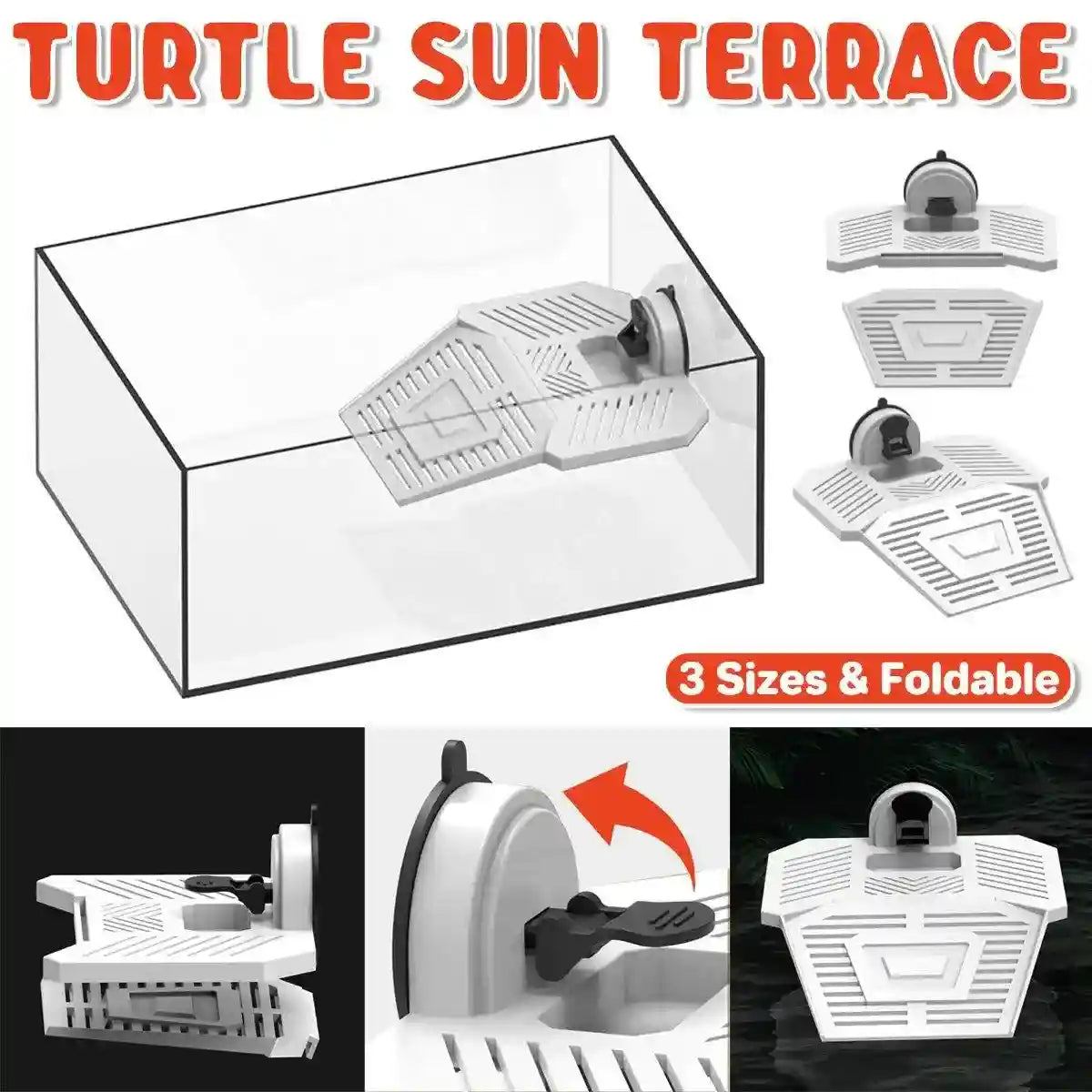 Detachable Tortoise Drying Platform with Climbing Ramp