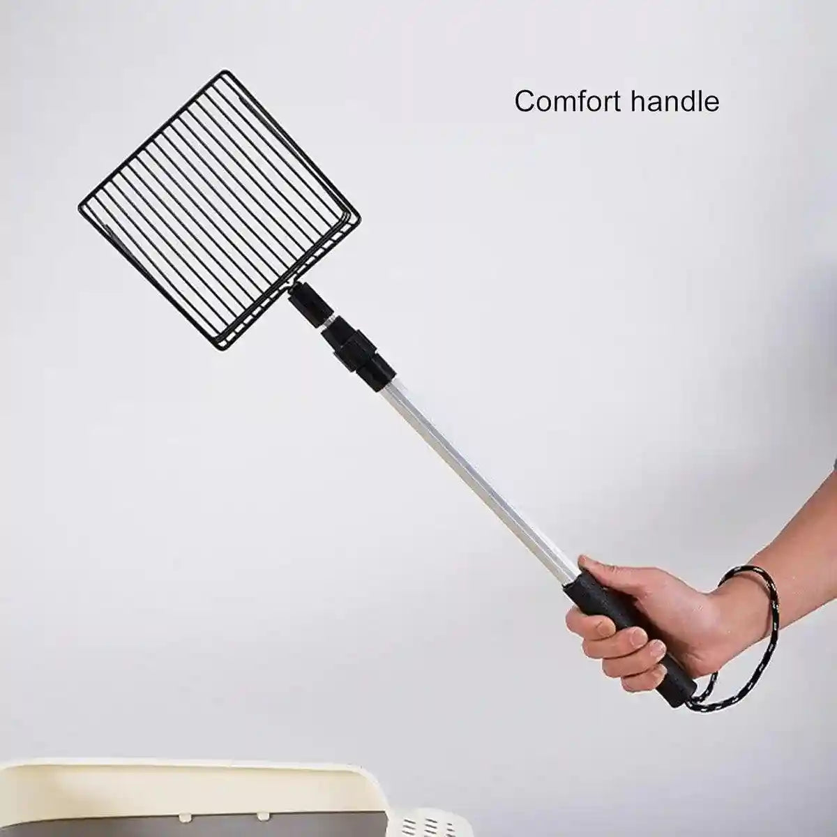 Metal Cat Litter Scoop with Long Handle
