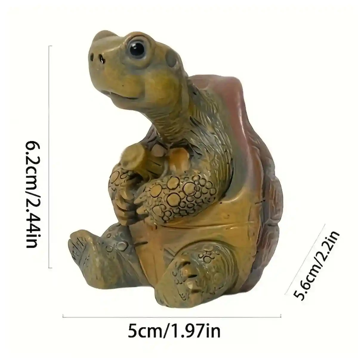 Fishing Turtle Ornament for Aquarium