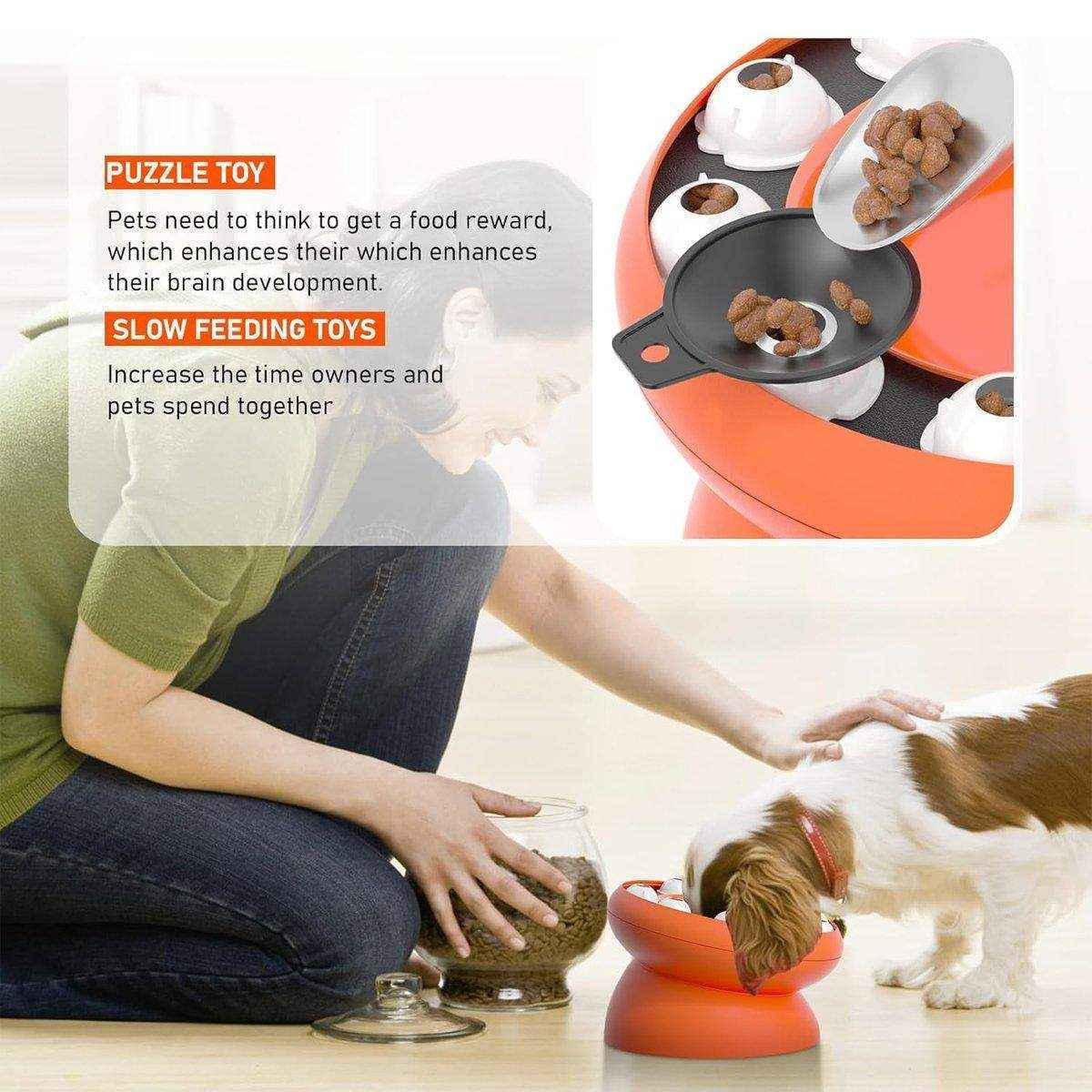 Interactive Slow Feeder Bowl Hidden Food Toy for Cats and Dogs Promotes Healthy Eating