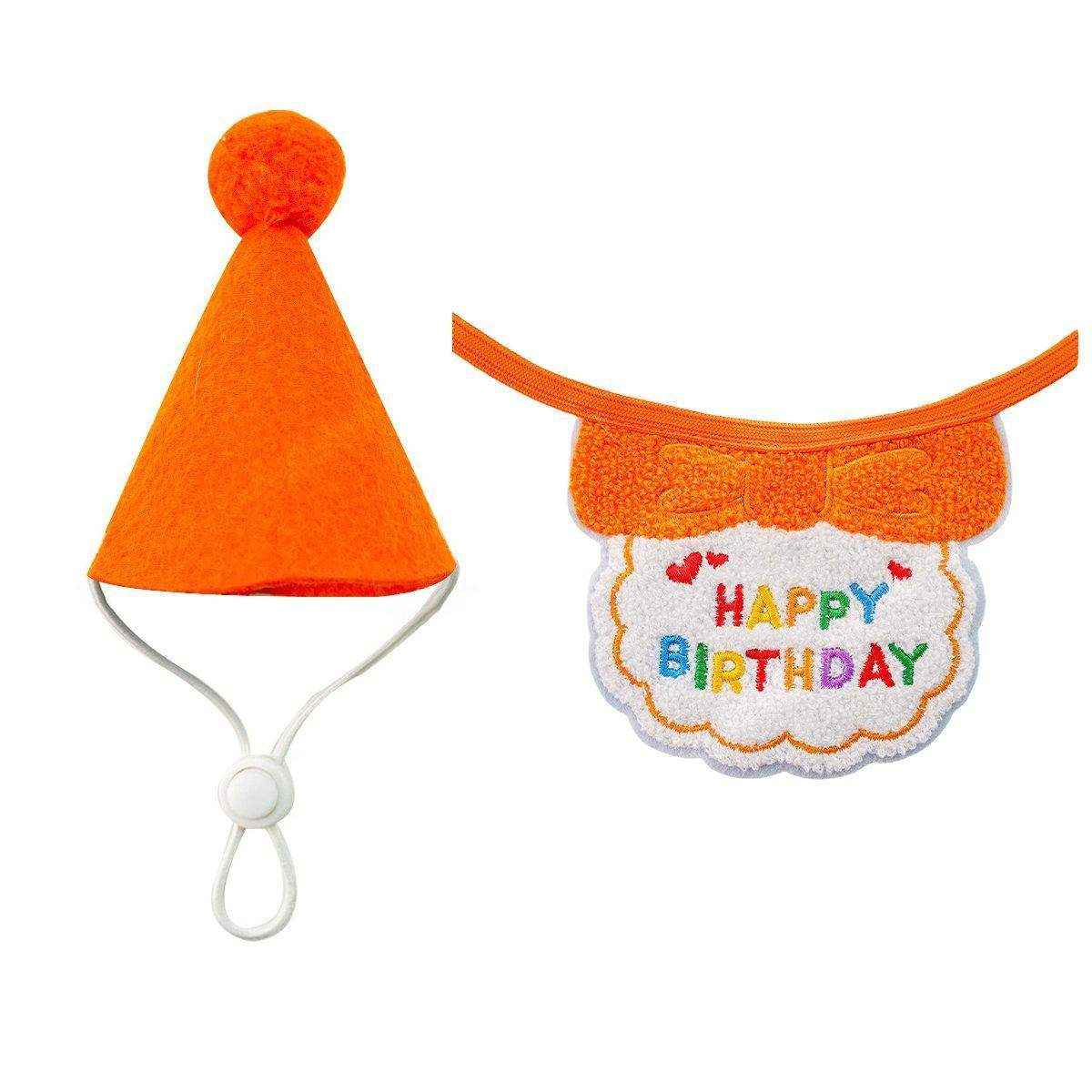 Pet Ins Wind Birthday Saliva Towel Bib Scarf Dog Cat Hat Decorations