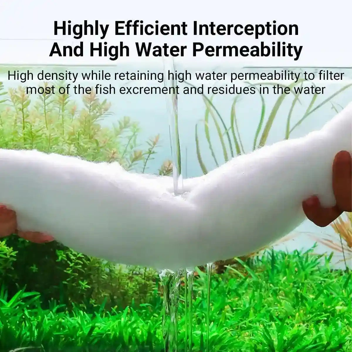 2Pcs Premium Aquarium Hand-Torn Filter Cotton Sponge Filters for Clean Water