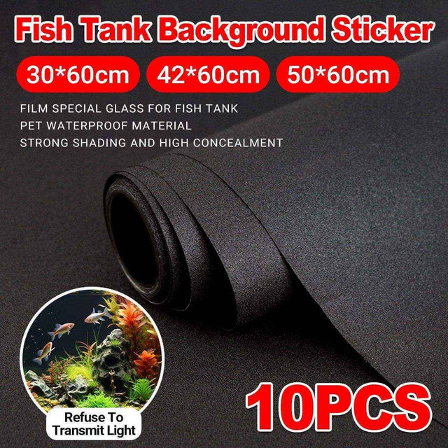3D aquarium background frosted black sticker for fish tank décor