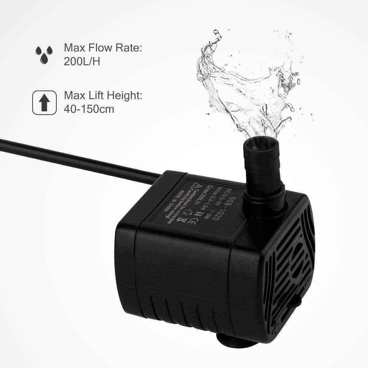 USB-1020 5V Small Water Pump for Fish Tank Aquarium Air Pump