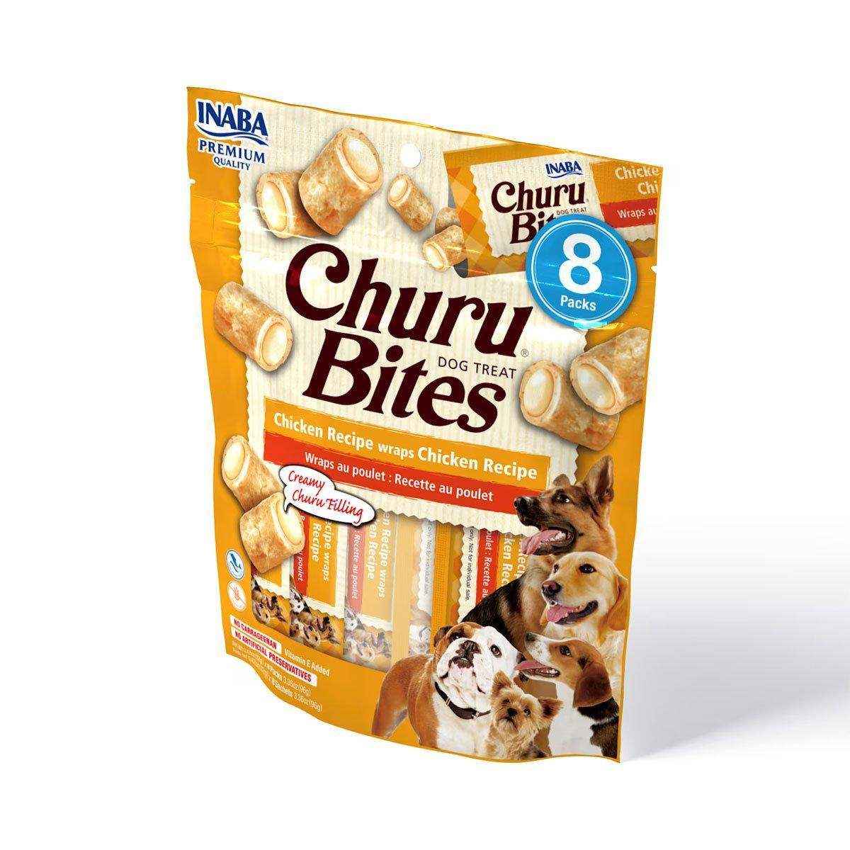 INABA Churu Bites Dog Treat Chicken Recipe 8x96g