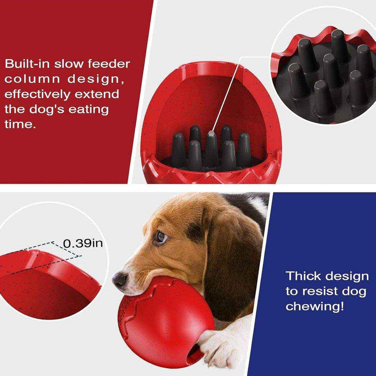 Licking Dog Gnawing Toy Slow Feeder Dinosaur Eggs Interactive Slow Food Dog Toy