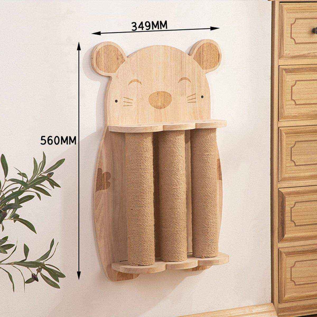 Vertical Sisal Cat Scratching Board Solid Wood