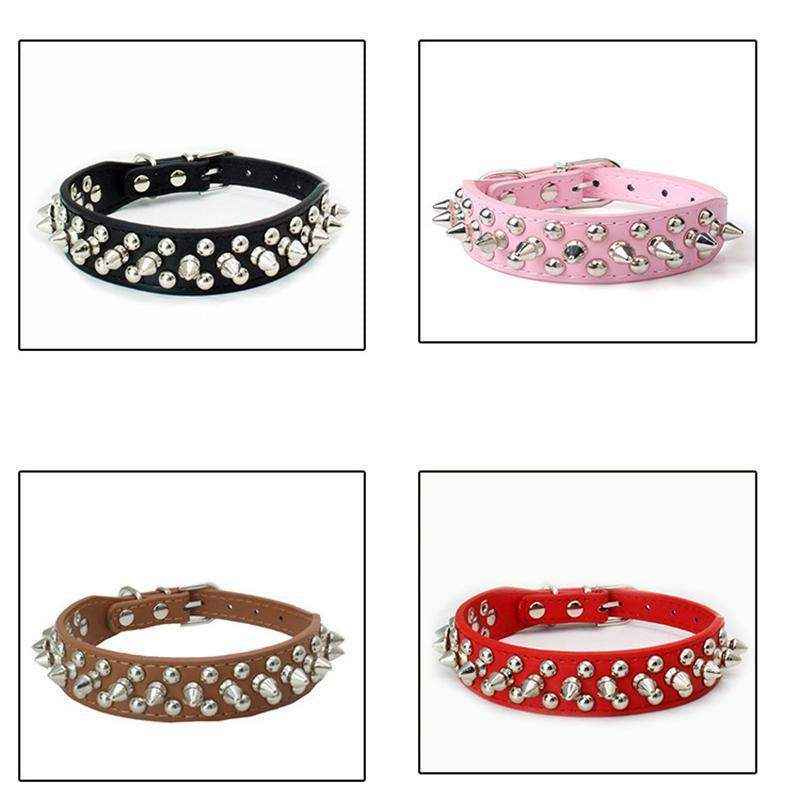 Studded Leather Dog Collar Stylish & Protective Designer Dog Collars