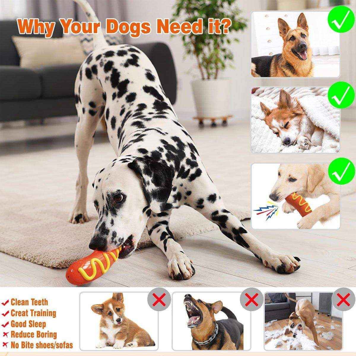 TPR Baked Sausage Ham Sausage Pet Dog Toy