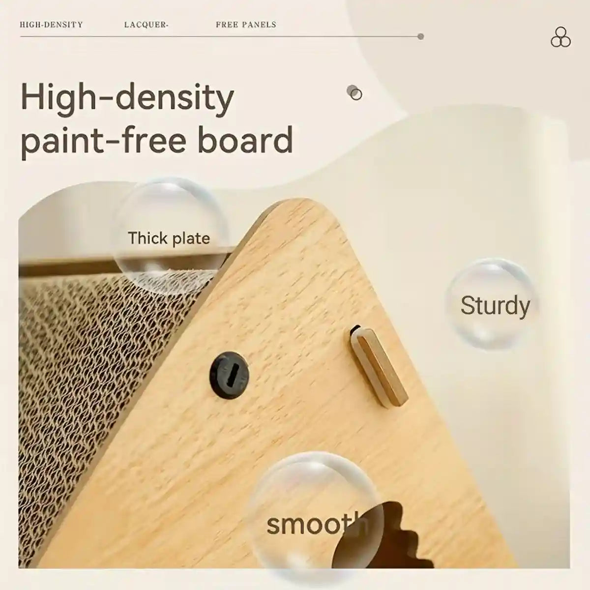 Wooden Triangle Cat Scratching Board Cat Nest 2in1 Claw Sharpening Cat Toys