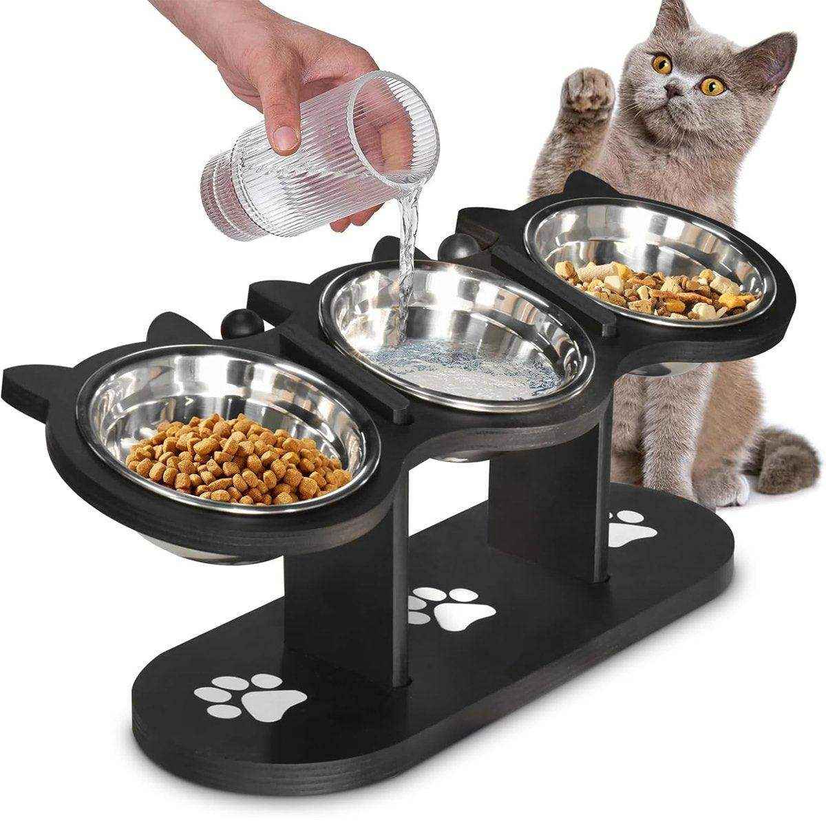 Non-Slip 3-in-1 Stainless Steel Pet Bowl For Dogs and Cats