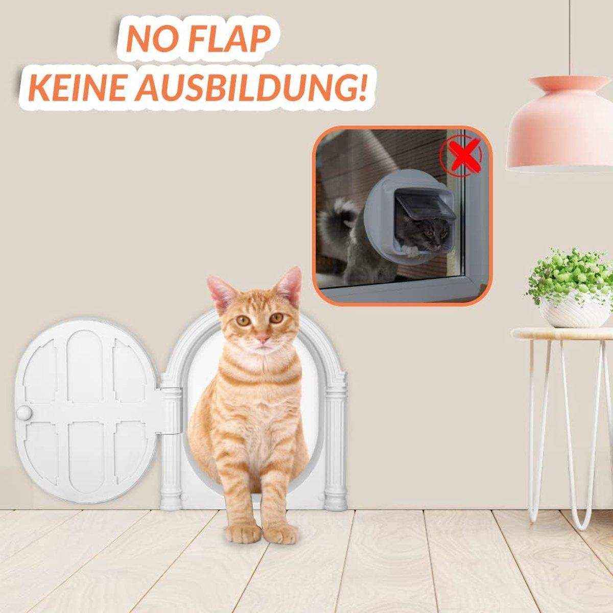 Stylish and Secure White Pet Door for Cats