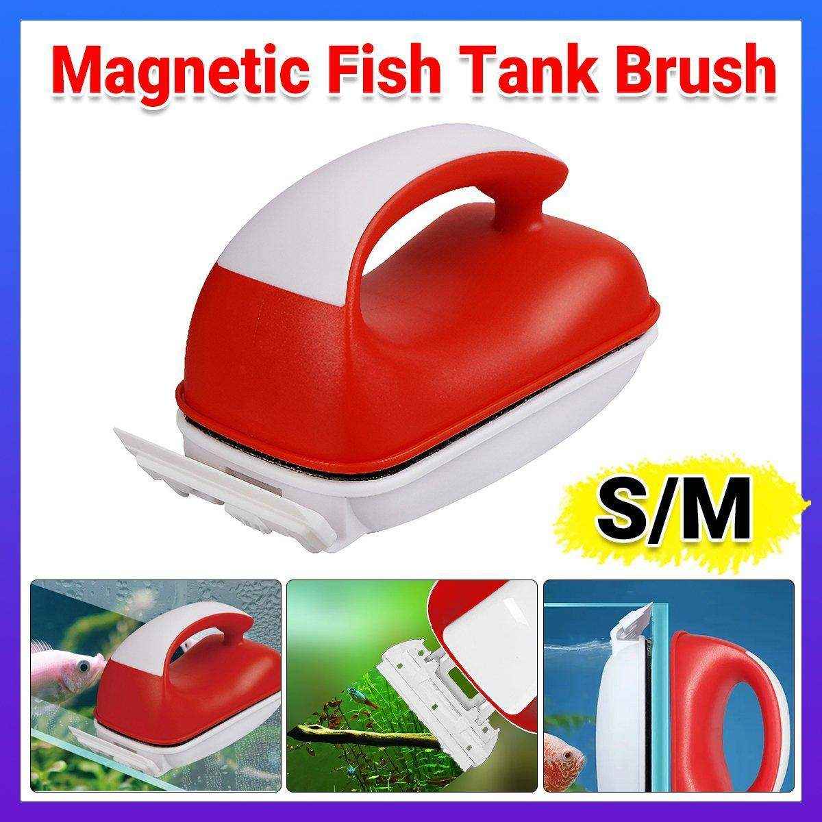 Aquarium Fish Tank Magnetic Brush With Scraper