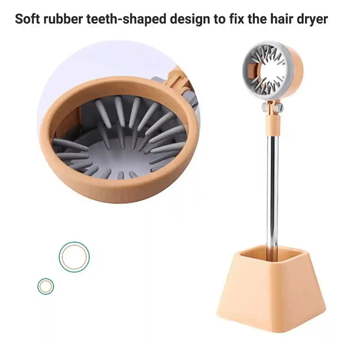 Pet Hair Dryer Holder Hands Free Dog Drying Rack Adjustable Grooming Bath Stand