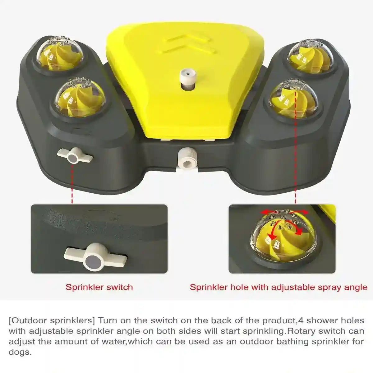 Interactive Dog Water Spray Toy Outdoor Pet Fountain & Sprinkler System