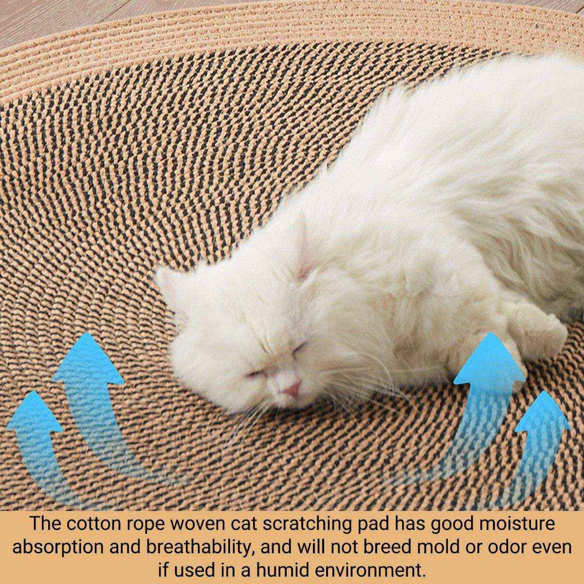 Woven Rattan Cat Scratching Mat Durable Scratch Board & Sleeping Pad