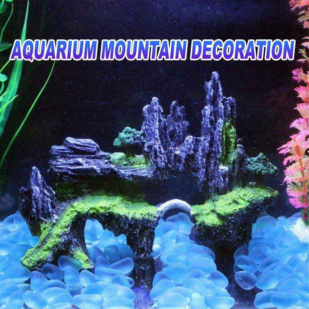 Aquarium Mountain Decoration Realistic Resin Fish Tank Ornament