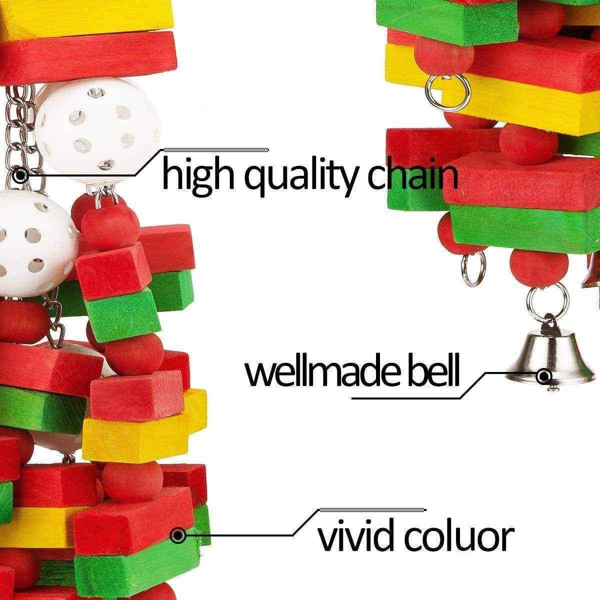 Interactive Colorful Wooden Parrot Toy Set