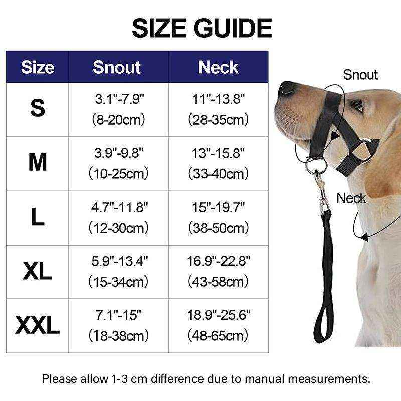 Adjustable Dog Muzzle Head Halter for Anti-Pull Training & Control